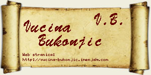 Vucina Bukonjić vizit kartica